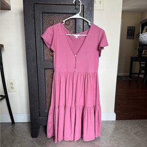 See You Monday Ribbed Pink dress